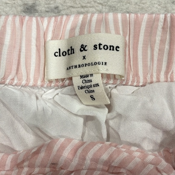 Cloth & Stone By Anthropologie Pink Striped Mini Wrap Skirt - Picture 6 of 11